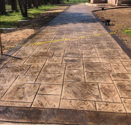 Colored Stamped Driveway Green Bay